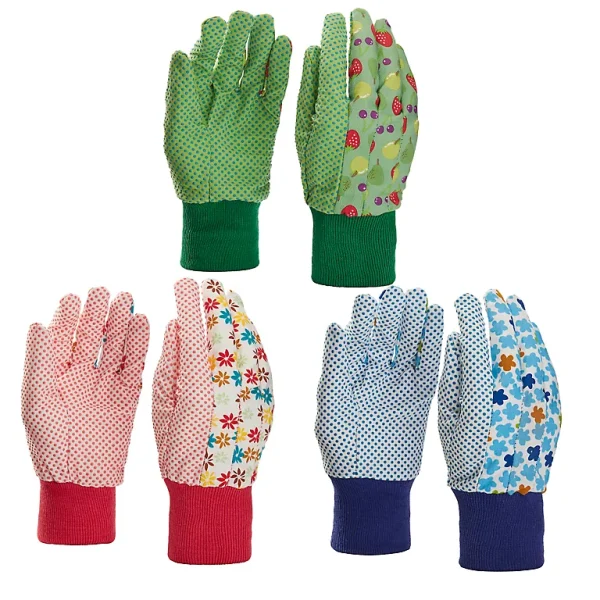 prix de gros Castorama Gants En Coton Imprimé, Paquet De 3 paires Verve – Taille 8 (M) 1