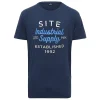 Pas Cher Magasin Soldes Castorama T-shirt Imprimé Bleu Marine Site Lavaka Taille L 5