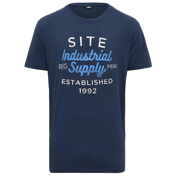 Pas Cher Magasin Soldes Castorama T-shirt Imprimé Bleu Marine Site Lavaka Taille L 1